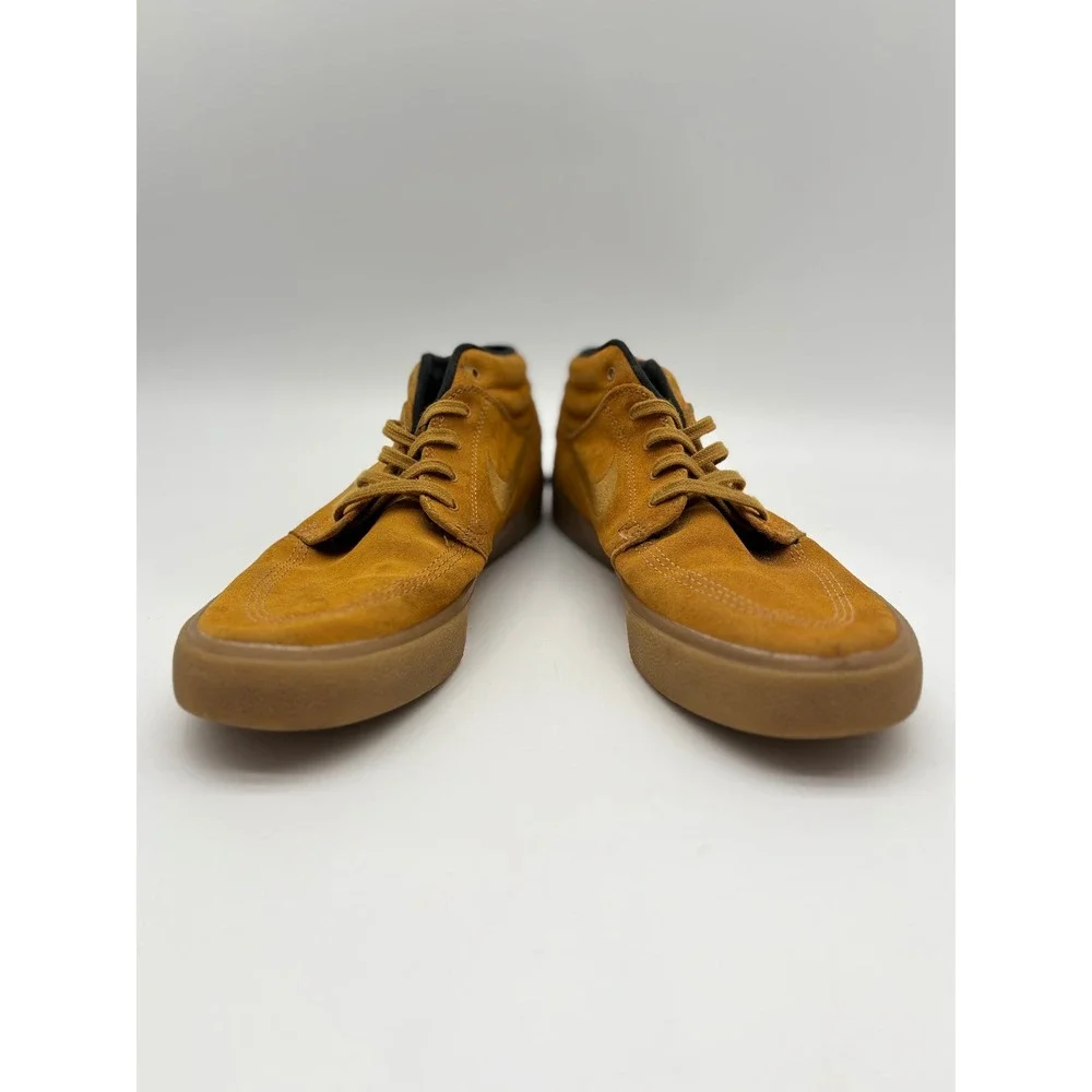 Nike SB Stefan Janoski Mid Wheat Suede Gum Sole Skate Shoes AT7324-700 Mens 12